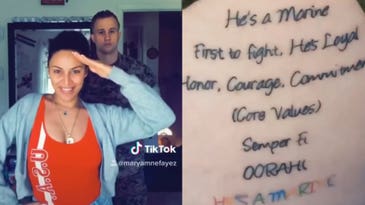 A Marine actually got a tattoo based on that cringe viral ‘He’s a Marine’ TikTok video