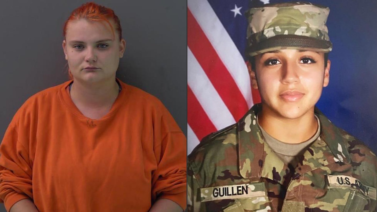 Cecily Aguilar, left, was sentenced to 30 years in prison, the maximum available, for her role in the murder of Army Spc. Vanessa Guillén, right.