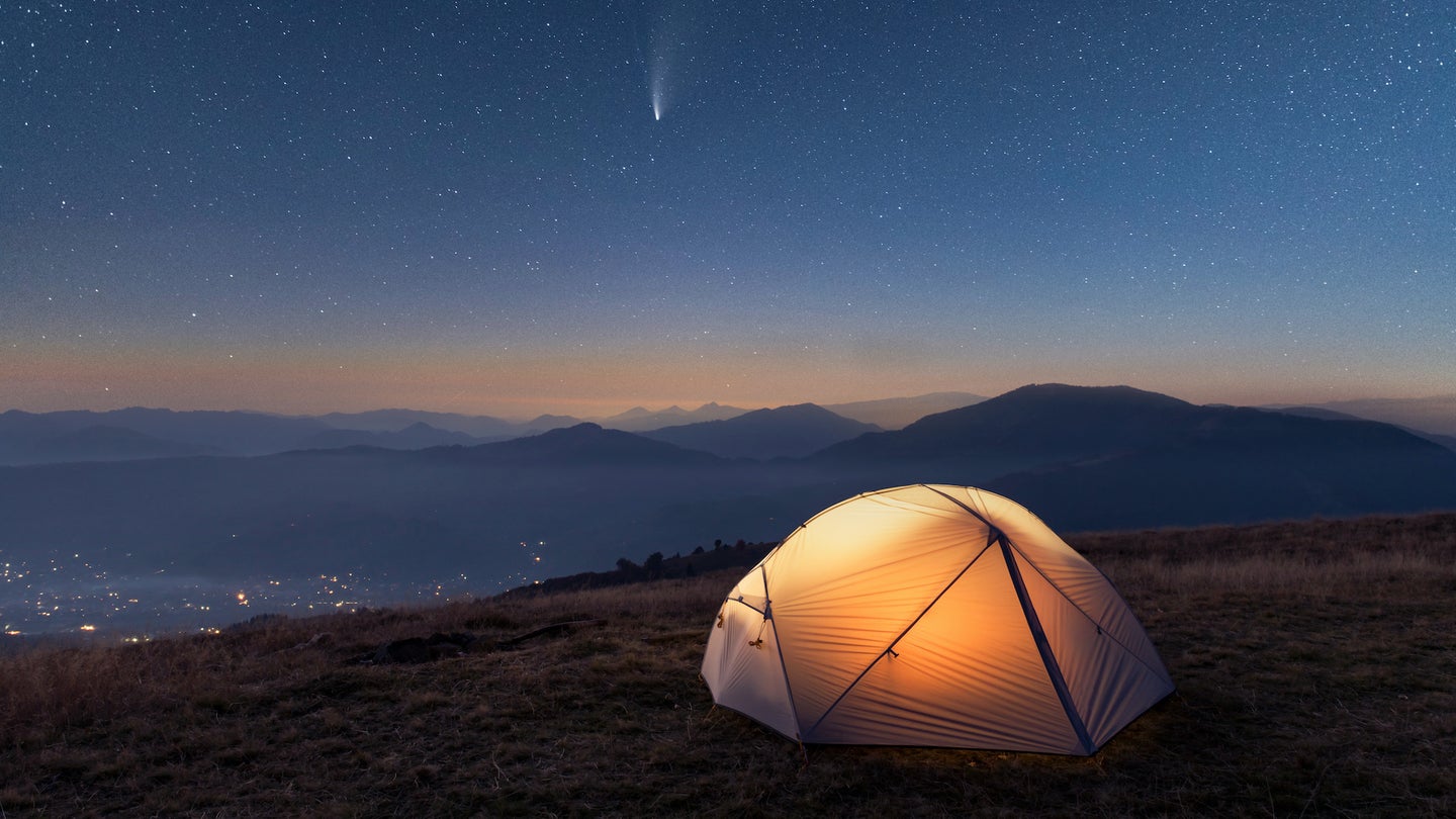 Camping under the stars.