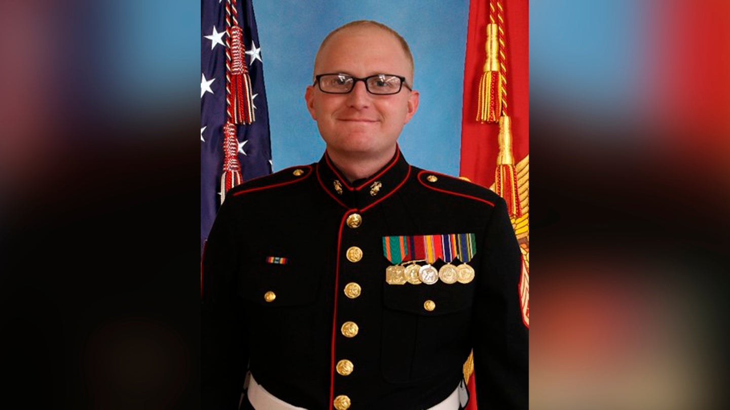 Staff Sgt. Nathan Schulz, Marine recruiter stationed at Recruiting Station, Columbus, Ohio, has been arrested for allegedly inappropriately touching and grabbing two women. (U.S. Marine Corps photo.)  