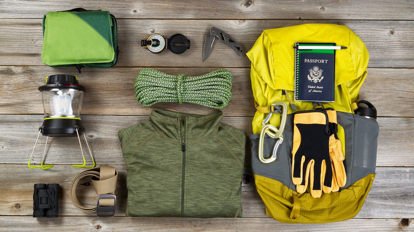 Hiking and camping gear.