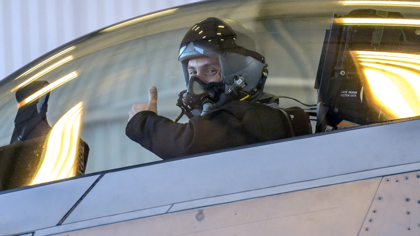 Air Force Capt. Michael Blahut, an F-22 Raptor pilot assigned to the 525th Fighter Squadron, gives a thumbs-up to his crew chief before a sortie on Joint Base Elmendorf-Richardson, Thursday, Oct. 1, 2015. (U.S. Air Force photo/Justin Connaher)
