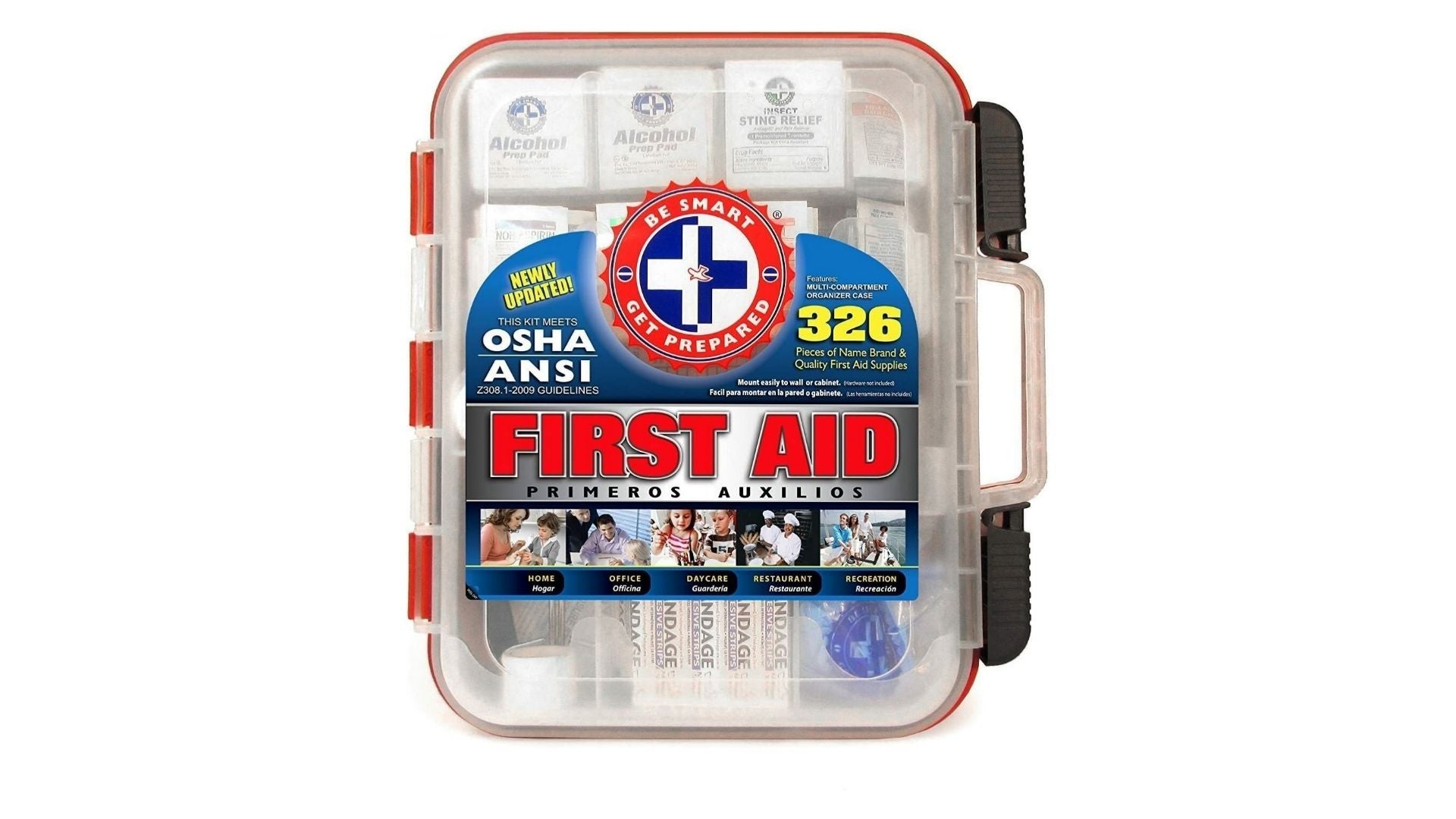 Rigid Plastic First Aid In event of accident Sign Emergency Equipment Safety 