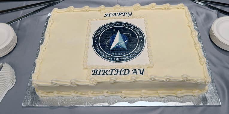 This Space Force birthday cake is bleak and empty, much like space itself
