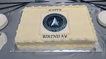 Space Force birthday cake