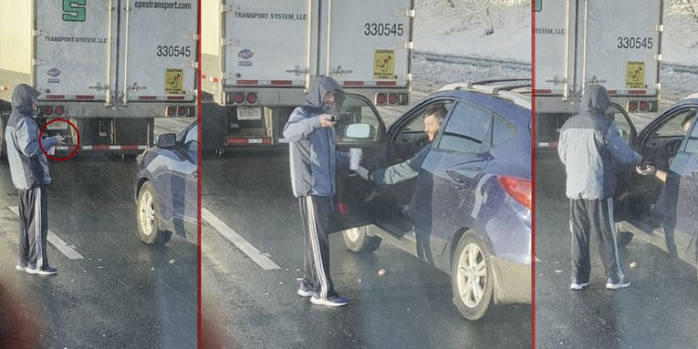 We salute the Marine who brought hot breakfast to stranded drivers on I-95