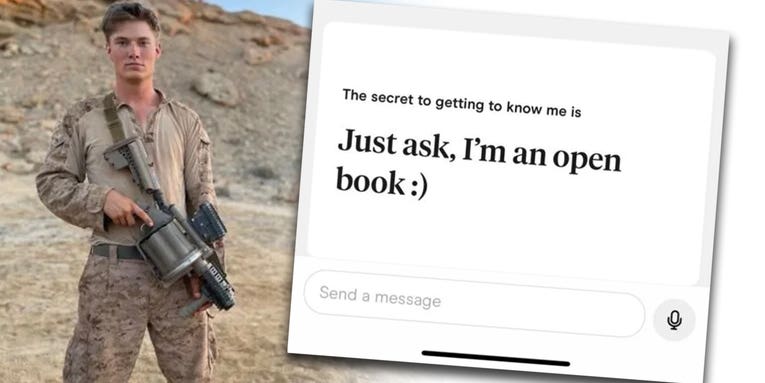 A Marine was asked ‘how many people have you killed?’ His response was perfect