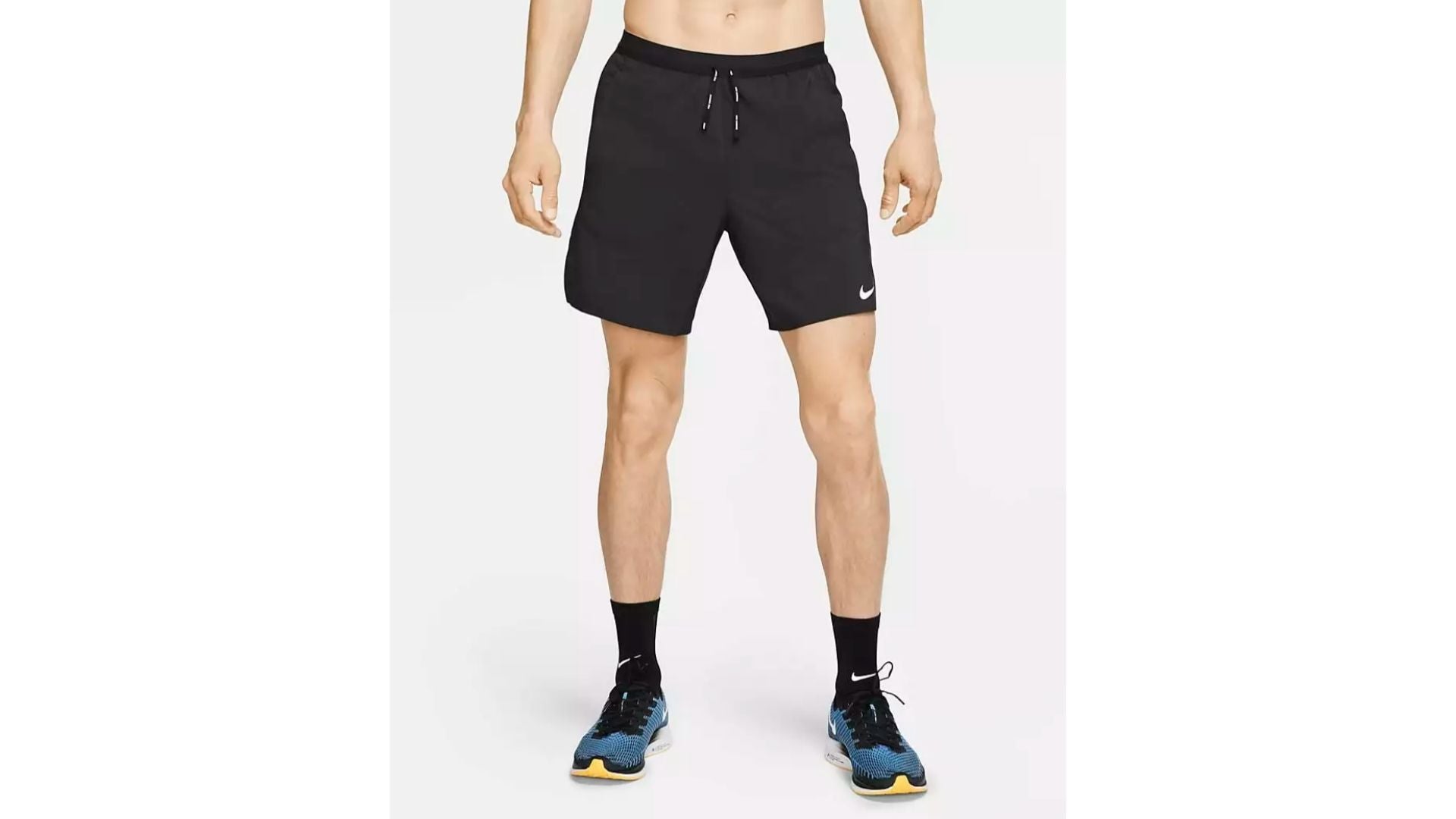 Mens Sports 1 Elite Split Running Shorts with Side Mesh Panel Quick Dry Lightweight Polyester