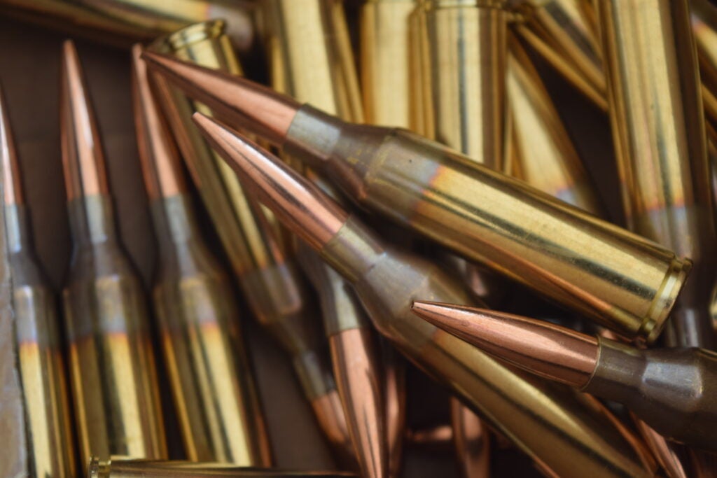 Although the military’s Barrett MRAD can shoot three different cartridges, the .300 Norma Magnum is the primary. The 230-grain bullet delivers a muzzle velocity of 2,934 feet-per-second and 4,397 foot-pounds of energy. 