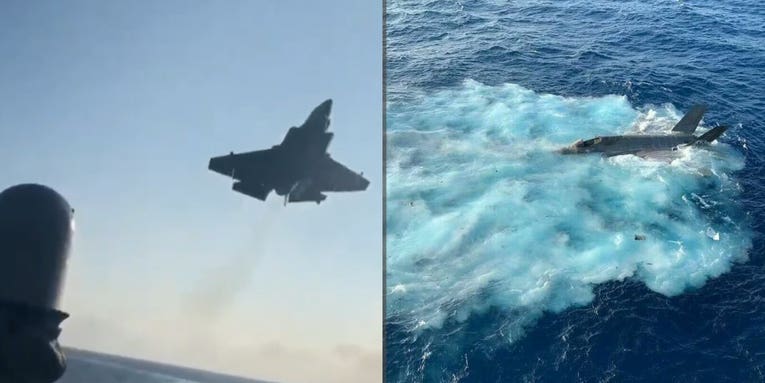 Navy confirms video and photo of F-35 that crashed in South China Sea are real