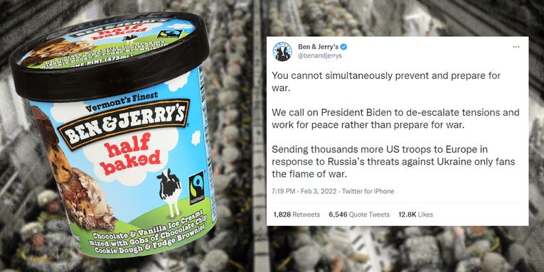 Appease Mint? Ben & Jerry’s criticizes US military response to Ukraine-Russia crisis