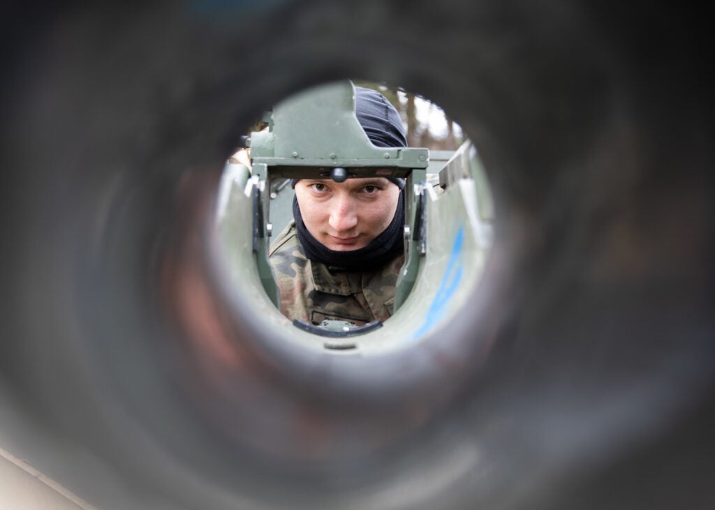 A Polish soldier assigned to the 21st Rifle Brigade looks through the barrel of the improved target acquisition system during a combined training event at Feb 22 at Nowa Deba, Poland. The training event allowed the Allies to get to know each other’s equipment, capabilities and tactics to enhance readiness and strengthen our NATO Alliance. The focus of the 82nd Airborne Division's mission is to assure our Allies and partners and deter aggression as they have a host of unique capabilities and conduct a wide range of missions that are scalable and tailorable to mission requirements. 



The 82nd Airborne Division is currently deployed to Poland to train with and operate alongside our Polish Allies, and it serves as a great opportunity to improve tactical training and increase our interoperability across all domains. The 82nd Airborne Division's mission is to assure our Allies as they have a host of unique capabilities and conduct a wide range of missions that are scalable and tailorable to mission requirements. 



(U.S. Army Photo by Master Sgt. Alexander Burnett)