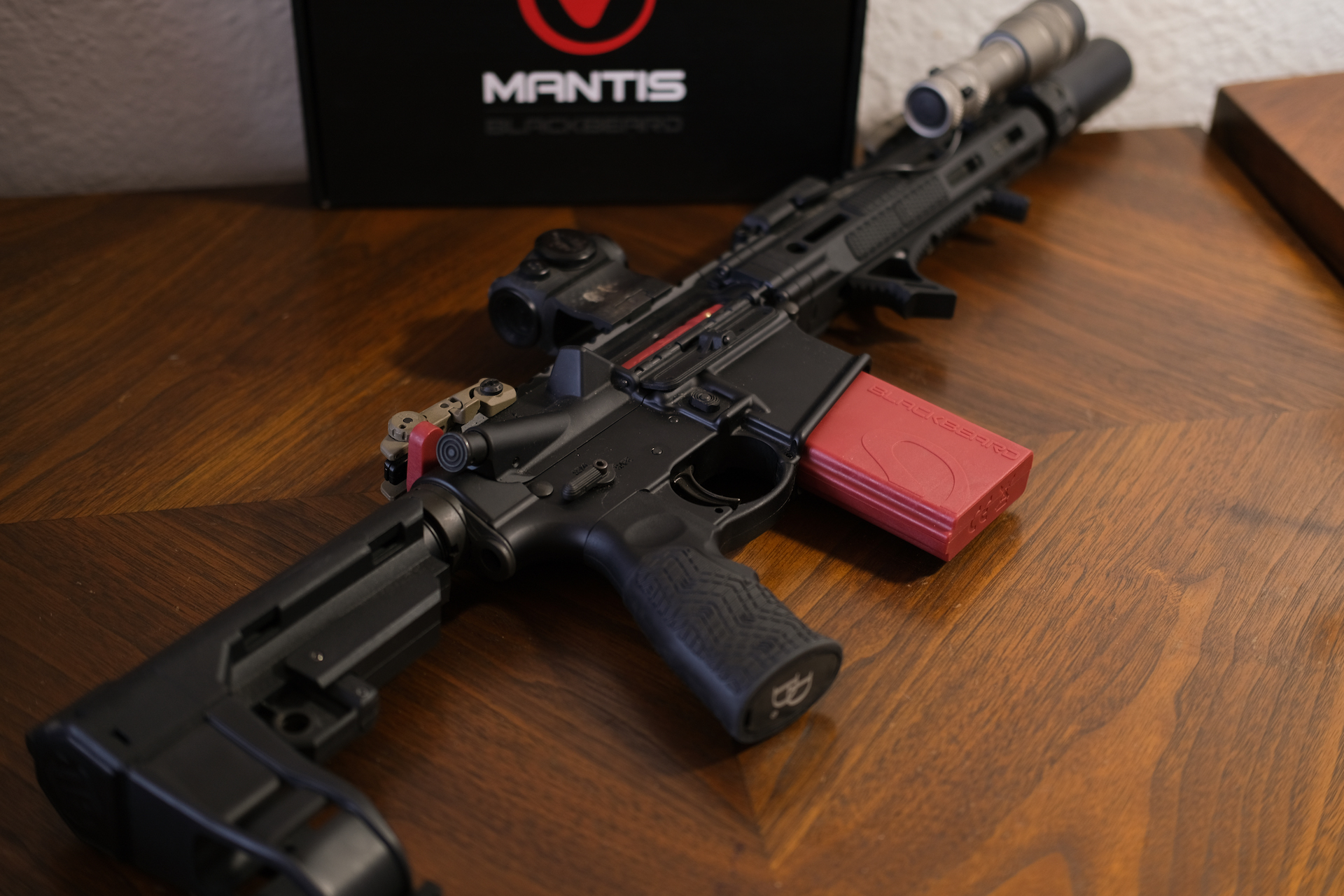 The Mantis Blackbeard can turn any AR-15 into a laser training rifle