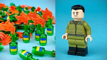 Molotov cocktail Legos