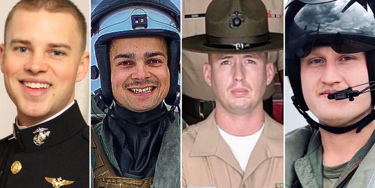 These are the 4 Marines killed in an Osprey crash in Norway