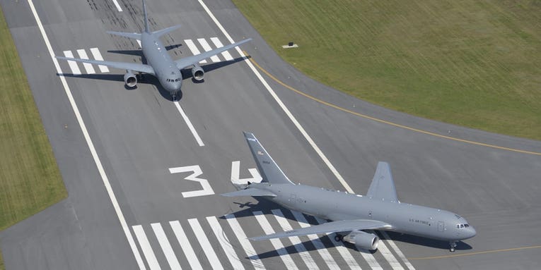 Airmen are using Velcro to fix the emergency doors on the Air Force’s problem-prone new tanker