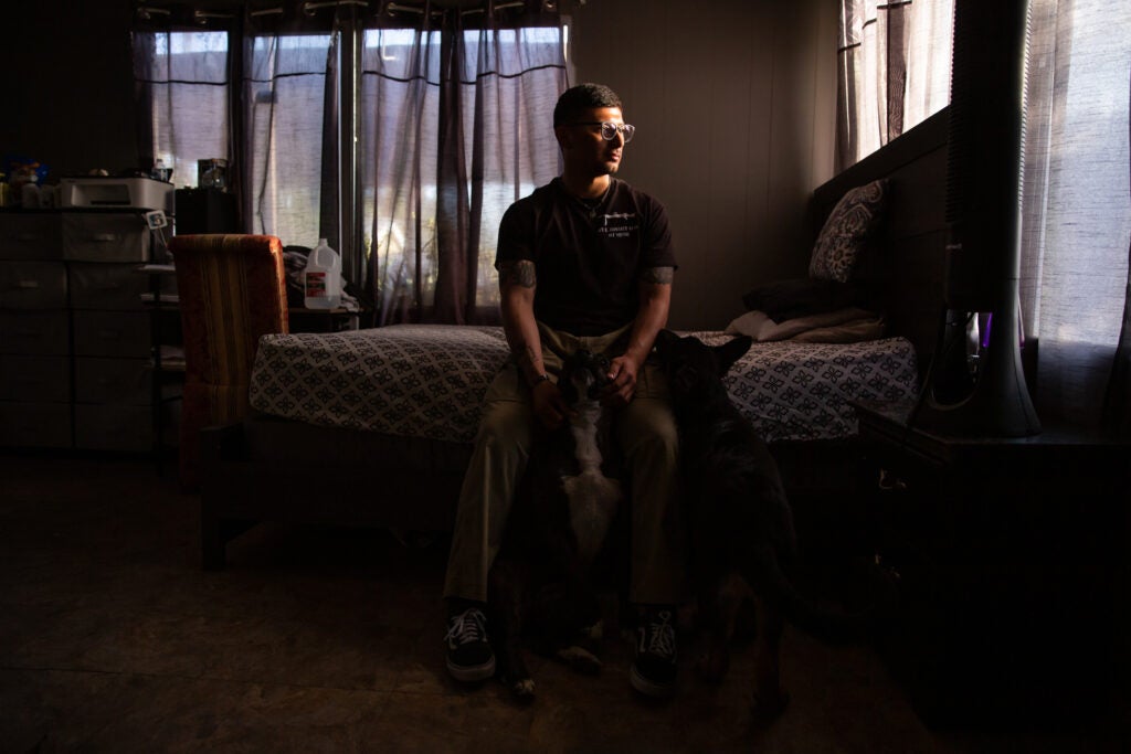 Juan Castillo at his home in Bakersfield, CA., on Friday, March 18, 2022. (Jenna Schoenefeld for ProPublica)