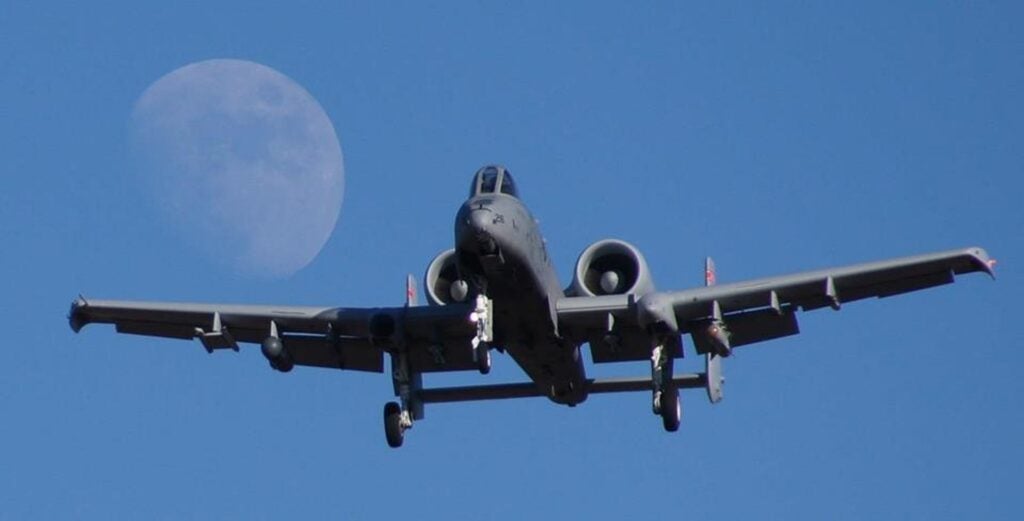 An A-10C Thunderbolt II prepares to land following a training mission Jan. 11, 2014. The entire A-10 fleet has been modified for improved precision engagement and now carries the A-10C designation. The A-10 is assigned to the 188th Fighter Wing’s 184th Fighter Squadron, Arkansas Air National Guard. (Courtesy photo/Retired Capt. Brad Kidder)