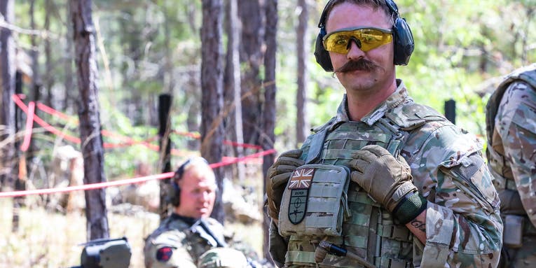 This British sniper may have the deadliest mustache in the world