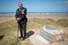 World War II veteran Charles Norman Shay, a Penobscot Native American,  who took part in the Operation Overlord (Battle of Normandy) during the D-Day on June 6, 1944, poses at the Charles Shay Indian Memorial on May 4, 2019 in Omaha Beach, western France. (Photo by LOIC VENANCE / AFP)        (Photo credit should read LOIC VENANCE/AFP via Getty Images)