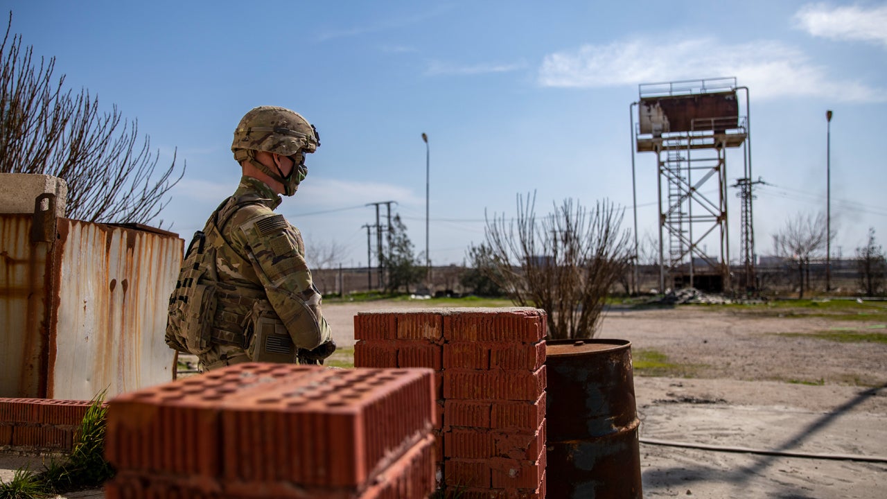 U.S. soldiers conduct area security in the Central Command (CENTCOM) area of responsibility, Feb. 13, 2021. (Spc. Jensen Guillory/U.S. Army)