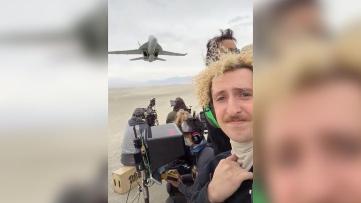 Watch the ‘Top Gun: Maverick’ film crew get buzzed by an F/A-18 during filming