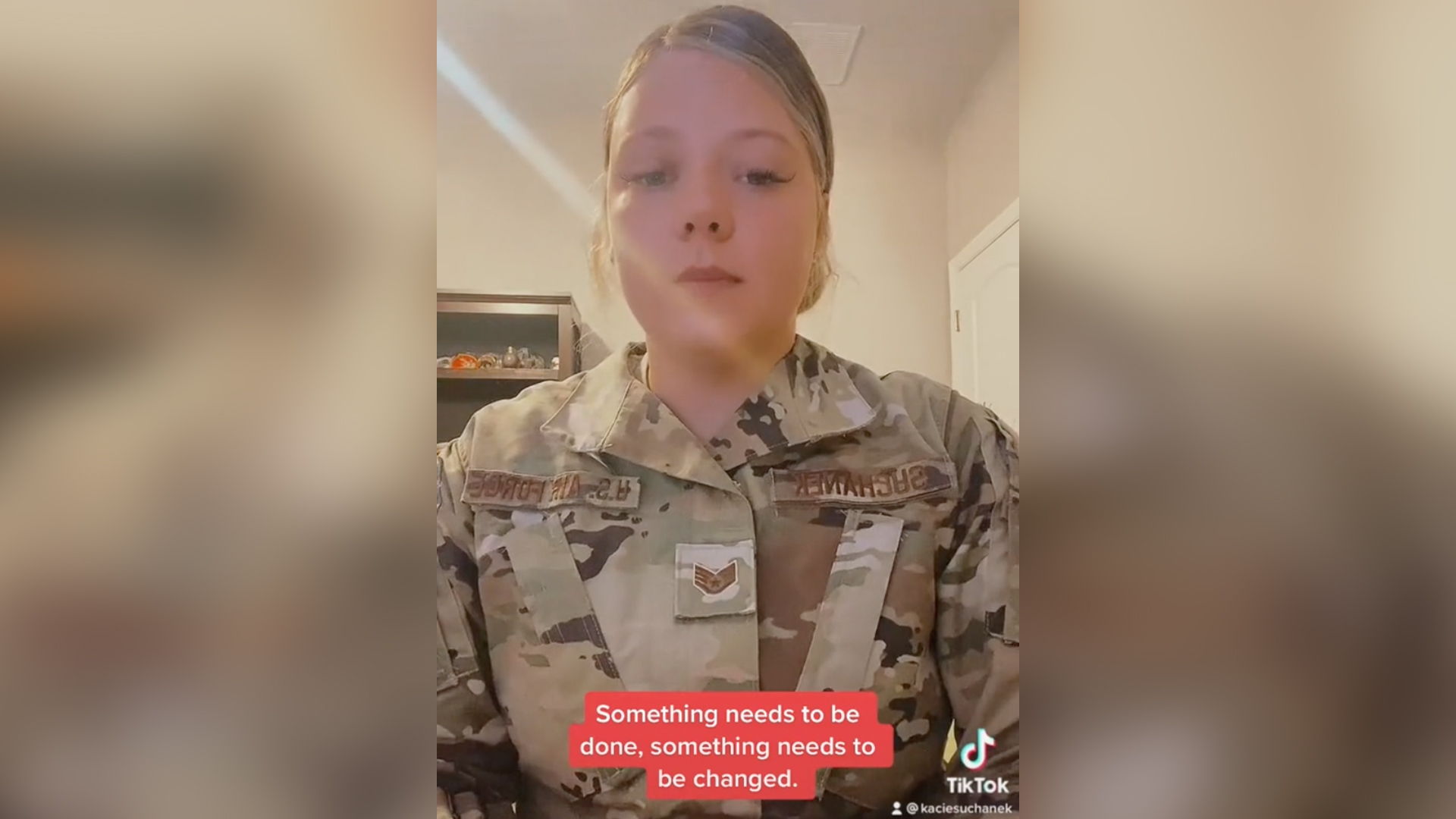 Air Force member goes public with allegations of assault on TikTok photo