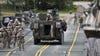 The Oregon National Guard and California National Guard join engineers in supporting the Strykers crossing the complete enclosure of Lake Sequalitchew on Joint Base Lewis-McChord, Washington June 13. (Master Sgt. Jessica Espinosa / U.S. Army)