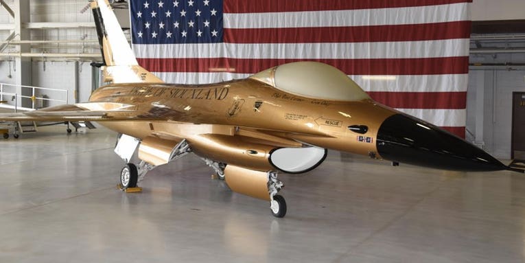 The Air Force now has a golden F-16