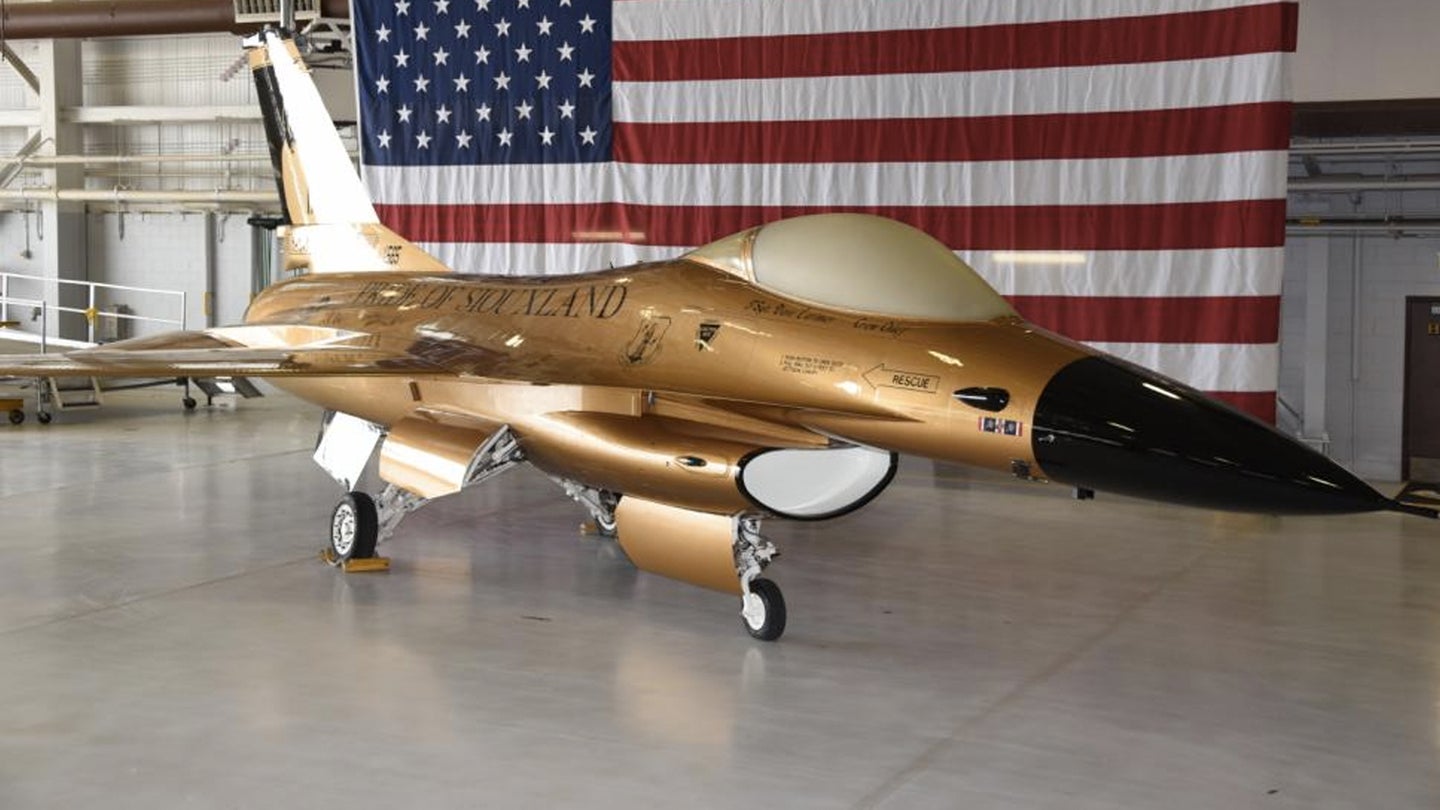 The Air Force now has a golden F-16