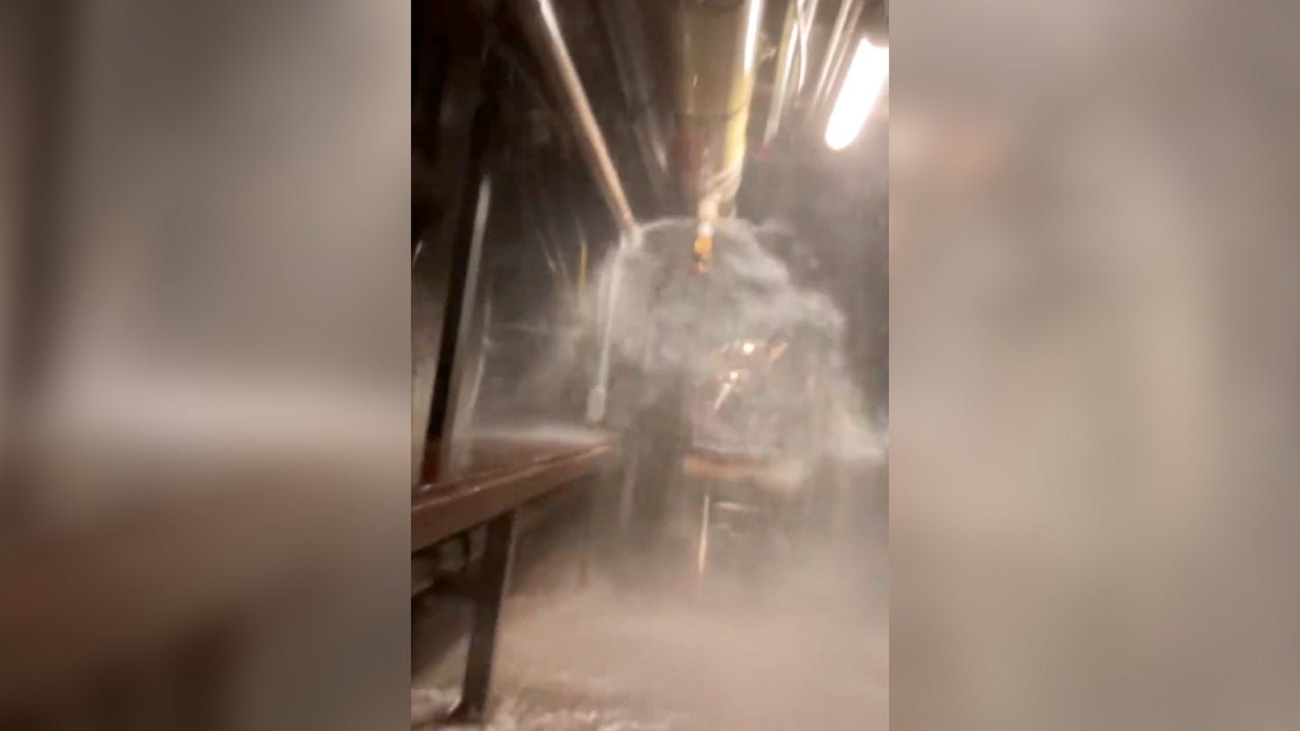 A screenshot of video appearing to show the November fuel leak at the Navy's Red Hill storage facility. (Screenshot of video obtained by Civil Beat)