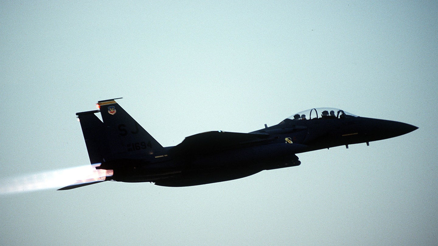 How an F-15 scored an air-to-air kill by dropping a bomb on an enemy helicopter