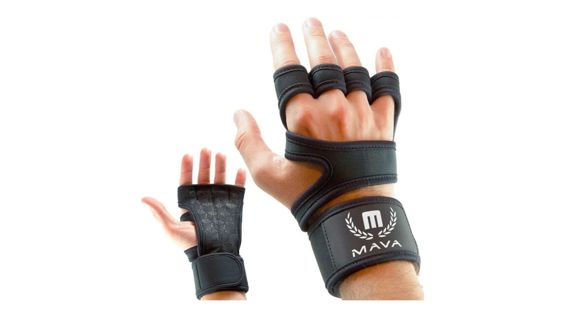 Weight Lifting Gloves Long Straps Wrist Support Padded Body Fitness Gym Training 