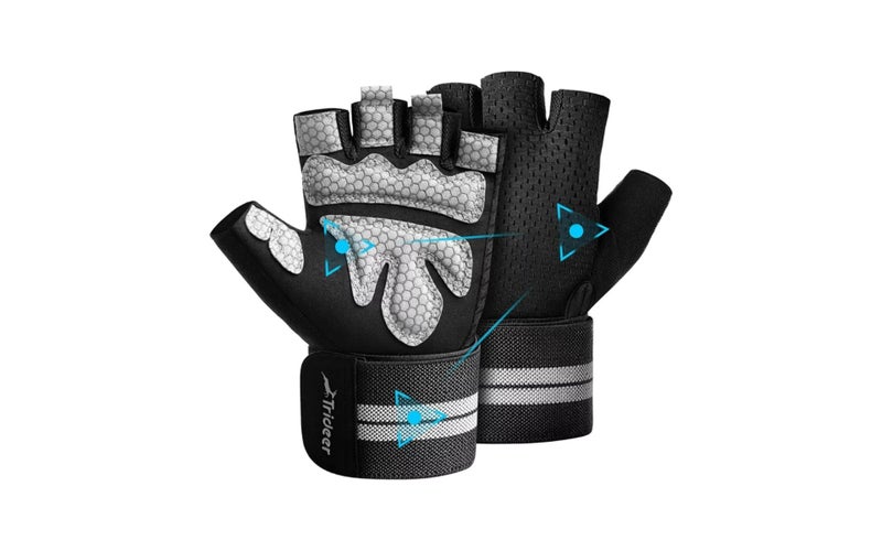 Special Essentials Weightlifting Gym Gloves for Men and Women - Fingerless Workout Gloves with Non-Slip Padding and Wrist Strap – Perfect for