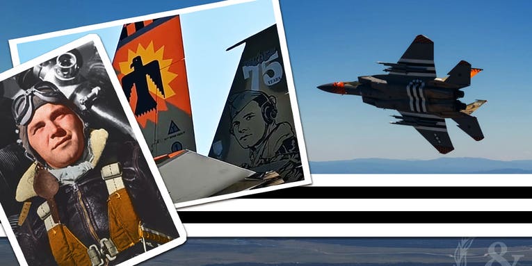This Air Force F-15’s paint job honors hero who gave his parachute to another airman after their plane was hit