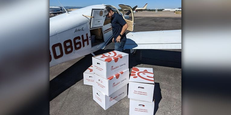 We salute the airmen who got 300 Chick-fil-A sandwiches flown in to feed their buddies