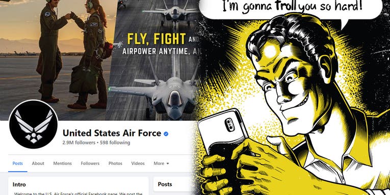 The Air Force is now legally obligated to let people shitpost on its social media pages [Updated]