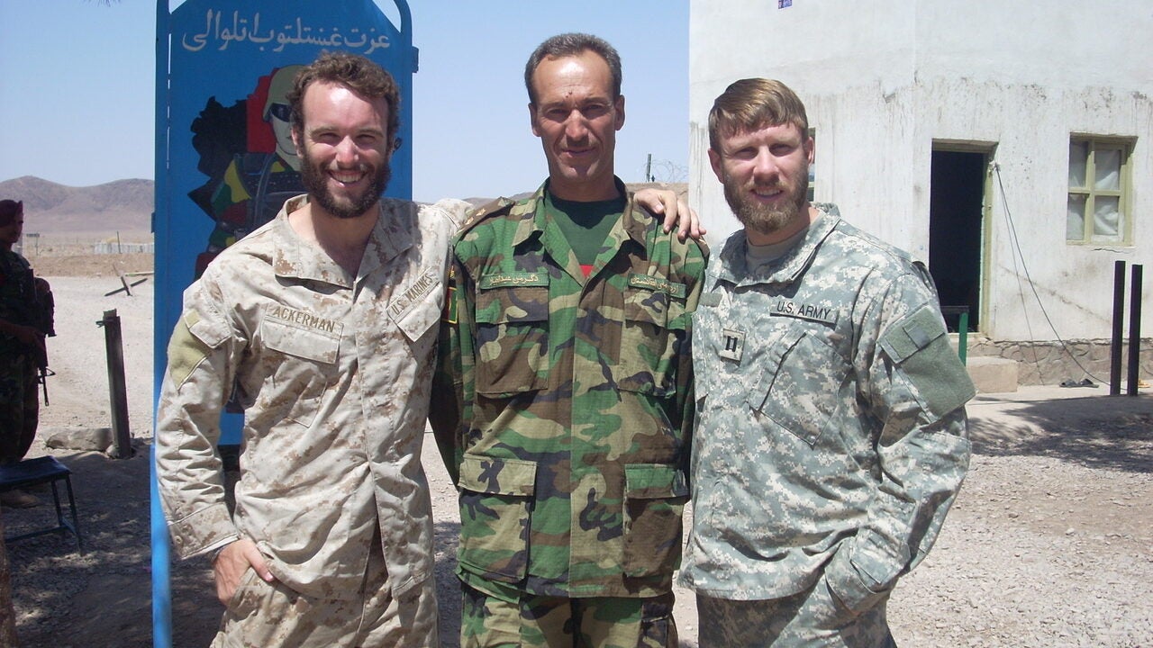 Elliot Ackerman, left, alongside an Afghan commando in 2008. (Photo: Elliot Ackerman)