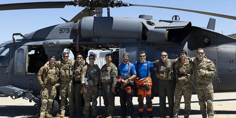 Air Force rescuers just flew hundreds of miles over the Pacific to save a patient on an oil tanker