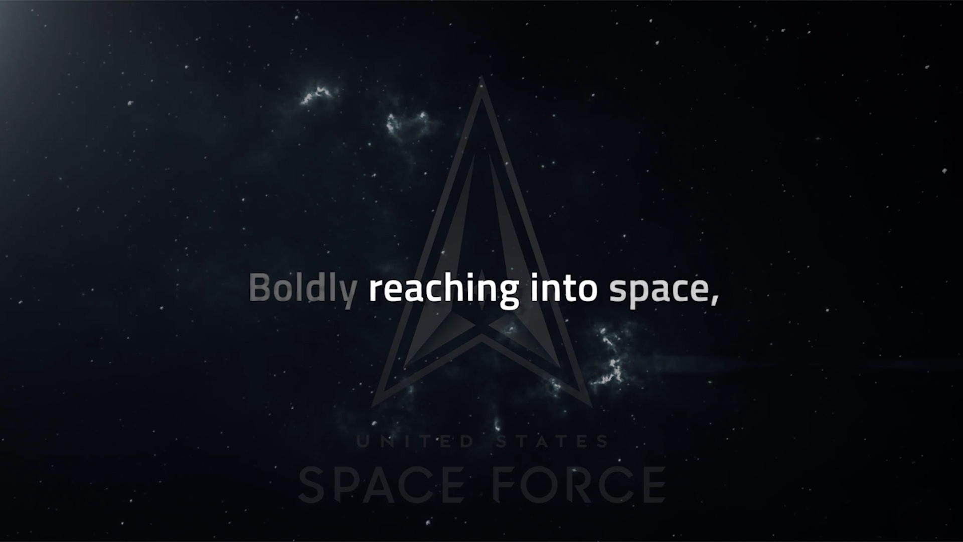 A screenshot of the Space Force song video.