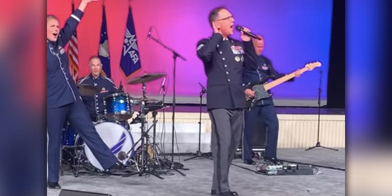 A star is born: Top enlisted Space Force leader belts ‘Don’t Stop Believin’ like a pro