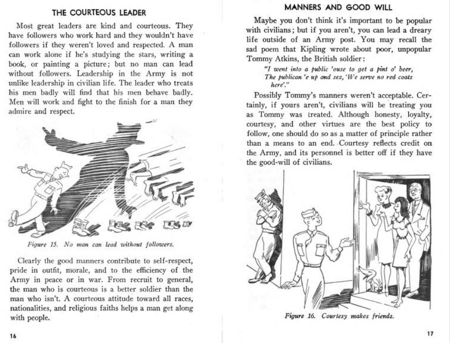 Here’s the Army’s 1949 guide on how to be a well-mannered soldier