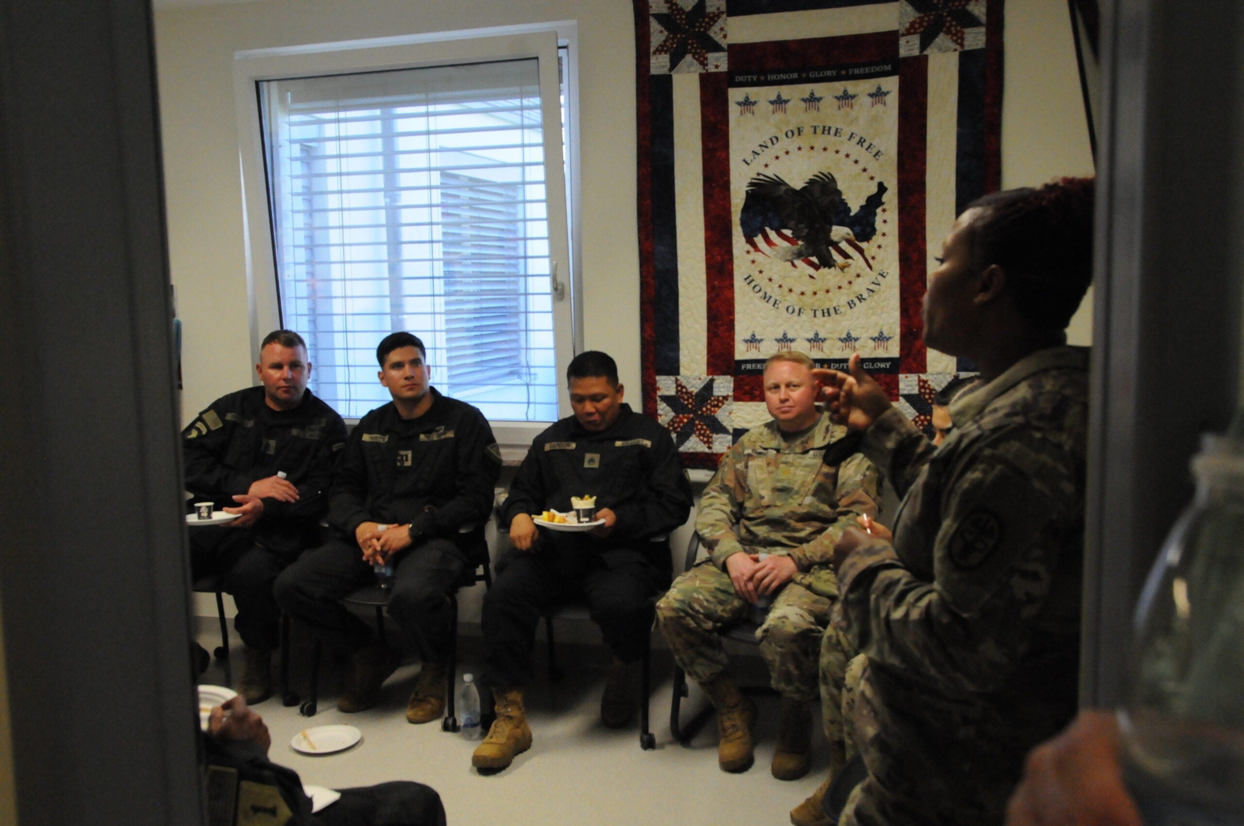 Lt. Col. Marlene Arias-Reynoso, behavioral health director of U.S. Army Health Clinic Hohenfels, led discussions with leaders from 1st Battalion 4th Infantry Regiment, Department of Emergency Services, and the Joint Multinational  Readiness Center in Hohenfels, to discuss Behavior Health services offered to Solders, May 19, 2022.