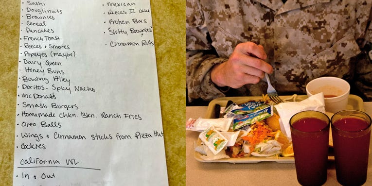 This Marine’s viral post-boot camp meal wishlist has everything you could possibly want and more