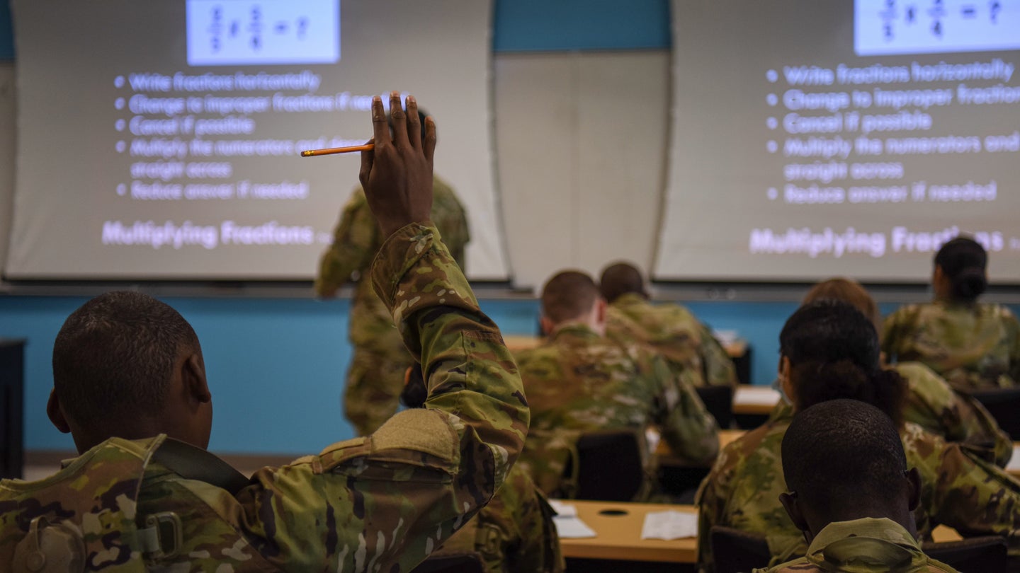 U.S. Army Brig. Gen. Patrick R. Michaelis, Fort Jackson Commanding General, leads media representatives through a tour of the Army Future Soldier Preparatory Course Pilot Program on August 18, 2022, Fort Jackson, South Carolina. (Pfc. Ana-Grace Catoe/U.S. Army National Guard)