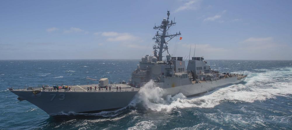 We salute the USS Decatur for flying its swashbuckling battle flag in a recent exercise