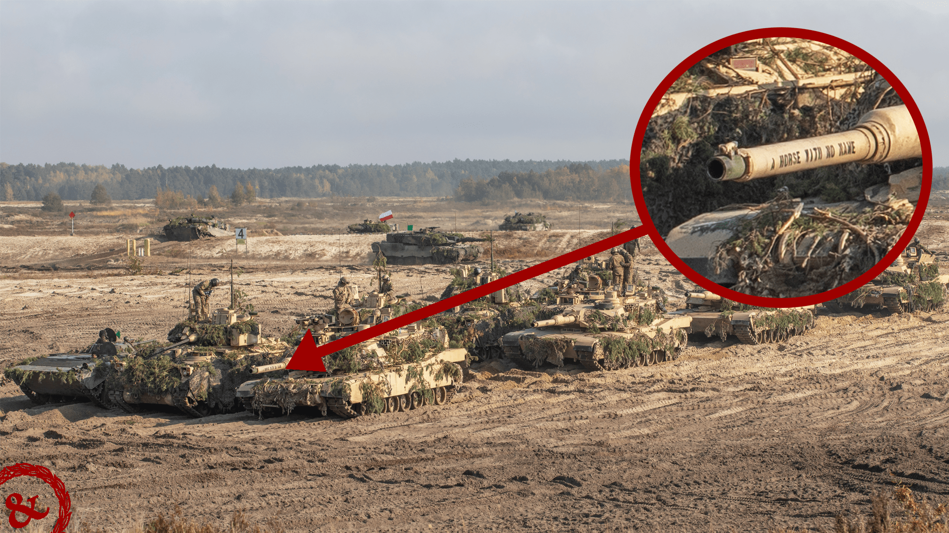 An Army M1 Abrams tank dubbed ‘A Horse With No Name’ is riding through Poland