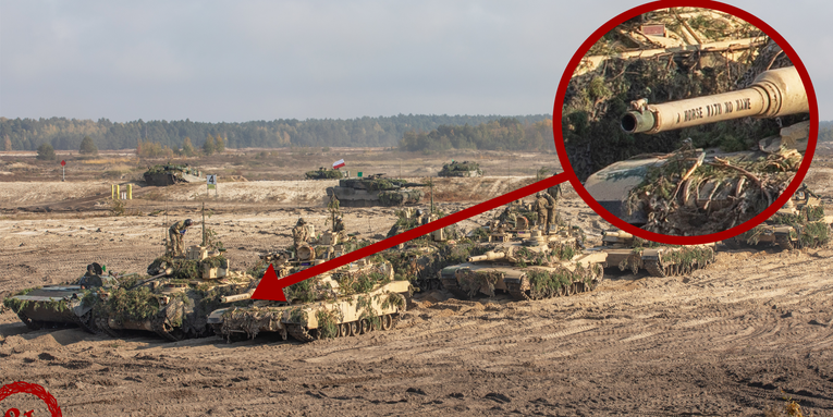 An Army M1 Abrams tank dubbed ‘A Horse With No Name’ is riding through Poland