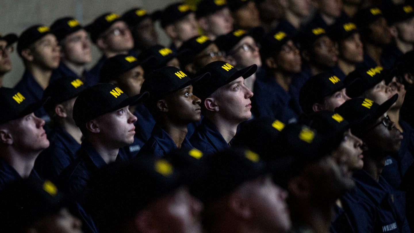 Recruits with the 64th Annual Recruit Cardinal Division watch a video after completing their evaluation aboard USS Trayer (BST 21) at Recruit Training Command, Oct. 19, 2022. (Mass Communication Specialist 1st Class Chris Williamson/U.S. Navy)