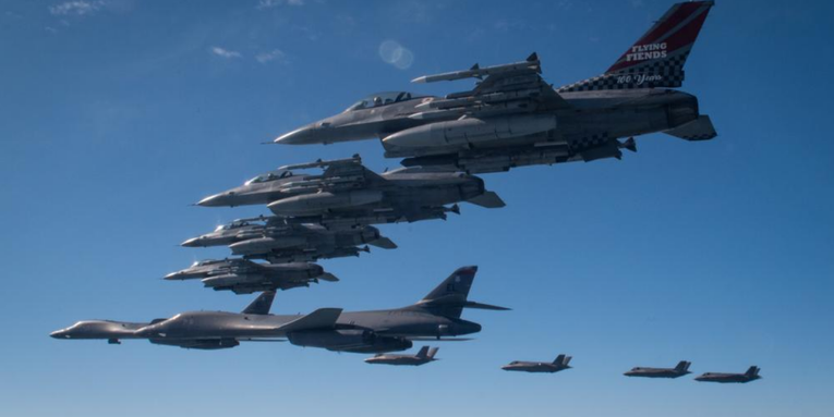 Air Force stages show of force flyover after North Korea’s latest ICBM test